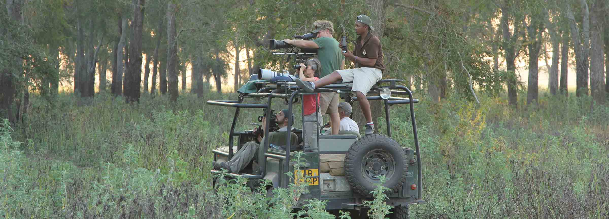 Documentary filming in Gorongosa, Mozambique.